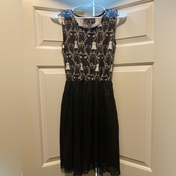 Newbreed - Small Black & White Cocktail Gothic Dress. NWOT. - Picture 5 of 7
